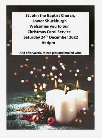 Details of Lower Shuckburgh's candle-lit carol service