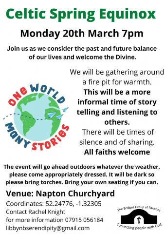 Celtic Church Spring Equinox - 20th March at 7pm in Napton churchyard